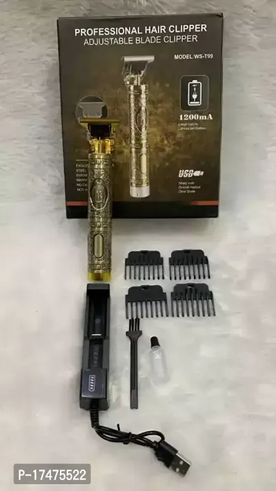 Men Buddha Style Trimmer, golden color Professional Hair Clipper, Adjustable Blade Clipper, Hair Trimmer and Shaver, Retro Oil Head Close Cut Precise hair Trimming Machine USB (COPPER)-thumb0
