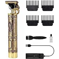 Men Buddha Style Trimmer, golden color Professional Hair Clipper, Adjustable Blade Clipper, Hair Trimmer and Shaver, Retro Oil Head Close Cut Precise hair Trimming Machine USB (COPPER)-thumb1