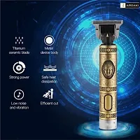 Men Buddha Style Trimmer, golden color Professional Hair Clipper, Adjustable Blade Clipper, Hair Trimmer and Shaver, Retro Oil Head Close Cut Precise hair Trimming Machine USB (COPPER)-thumb3