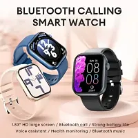t500 Smart Watch Bluetooth Smart Wrist Watch for Smartphones,Bluetooth Smart Unisex Watch for Boys, Girls, Mens and Womens,Smart Watch (Black)-thumb2