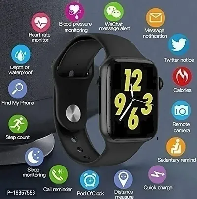 t500 Smart Watch Bluetooth Smart Wrist Watch for Smartphones,Bluetooth Smart Unisex Watch for Boys, Girls, Mens and Womens,Smart Watch (Black)-thumb4