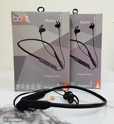 Rockerz BT MAX Bluetooth Earphones 30 Hours Playtime Bluetooth Headset  (Black, In the Ear)-thumb0