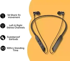 Rockerz BT MAX Bluetooth Earphones 30 Hours Playtime Bluetooth Headset  (Black, In the Ear)-thumb1