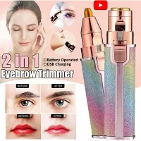 Rechargeable 2 in 1 Eyebrow Facial Hair Remover Trimmer For Women-thumb3