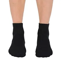 Ankle Length Cotton Socks for Men and Women , Pack of 3 Multicoloured Socks - Free Size-thumb1