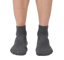 Ankle Length Cotton Socks for Men and Women , Pack of 3 Multicoloured Socks - Free Size-thumb2