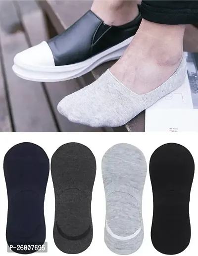 socks for Women No Show Socks For Men Loafers Socks For mens Pack Of 4-thumb0