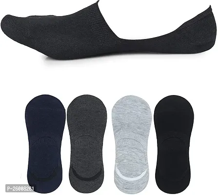 Loafer Socks - Men socks - Women Socks - No show socks invisible Socks - Low cut Socks - Pack Of 4 Free Size-thumb0
