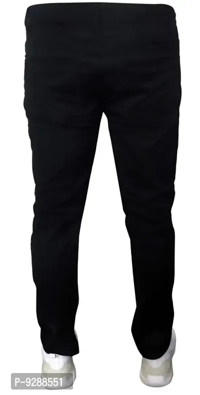 Black Cotton Jeans for Men-thumb2