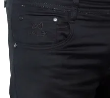 Black Cotton Jeans for Men-thumb2