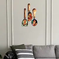 Elegant Wooden Wall Hanger for Home Set of 3-thumb2