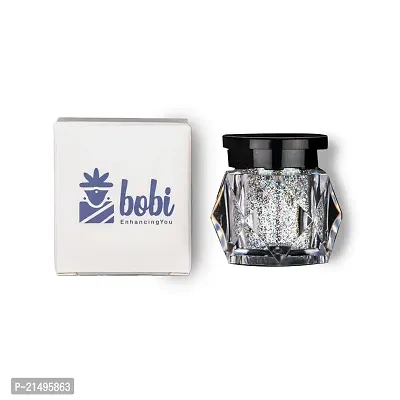 BOBI Iridescent Silver Loose Holographic Glitter Eyeshadow (10gm)