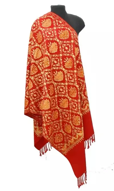 Comfortable Multicoloured Printed Wool Shawls For Women
