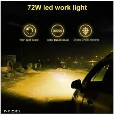 Bike Led Fog Light/Lamp/Work Light 5 inch 24 LED Offroad Driving Bar 72watt 1Pc Yellow Fog Lamp Car, Motorbike, Truck, Van LED  (12 V, 72 W) (Universal For Bike)-thumb3