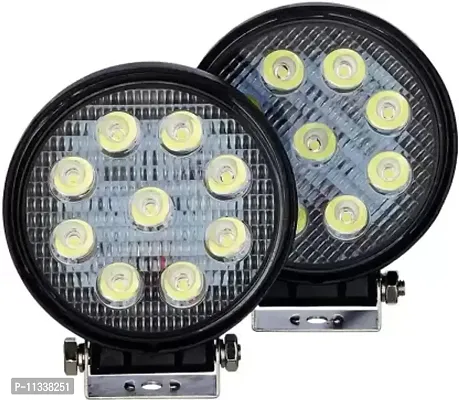 9LED ROUND Fog Lamp Unit for Universal For Car, BiKE, Thar  suv`S (pack of 2)