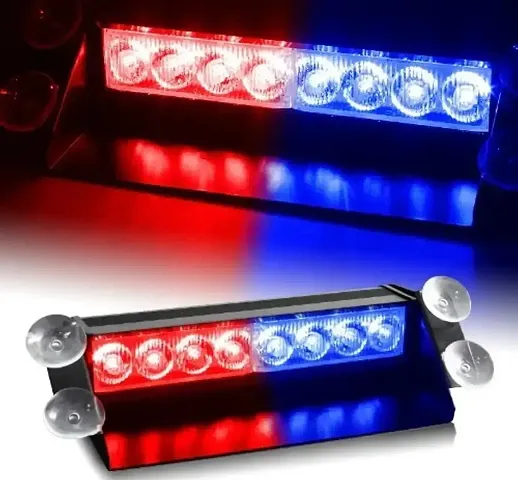 CARIZO Waterproof 8 LED Red Blue Police Flashing Light | Flasher Light | Emergency Warning Lamp Multicolor Flash Light for Chevrolet Optra Magnum (2005-2009)
