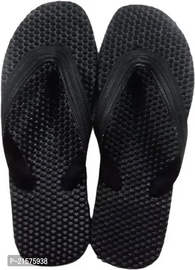 Stylish Black Rubber  Sandals For Women-thumb0