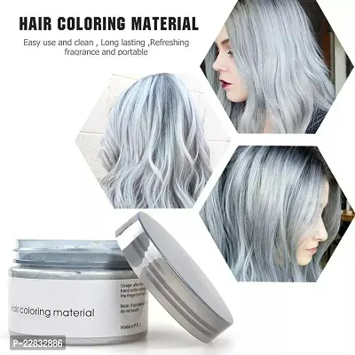 Hair Wax Color Dye Styling Cream Mud (Silver)