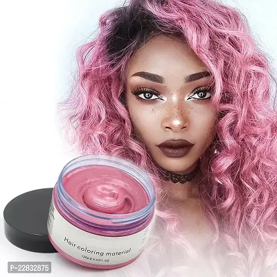 Hair Wax Color Dye Styling Cream Mud (Pink)