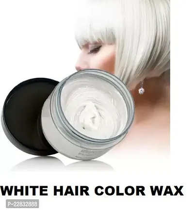 Hair Wax Color Dye Styling Cream Mud (White)