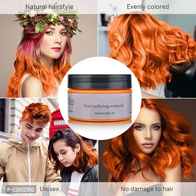 Hair Wax Color Dye Styling Cream Mud (Orange)