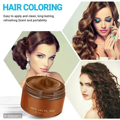 Hair Wax Color Dye Styling Cream Mud (Brown)