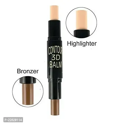 Professional Contour 3D Balm Highlight And Contour Stick, Multicolor