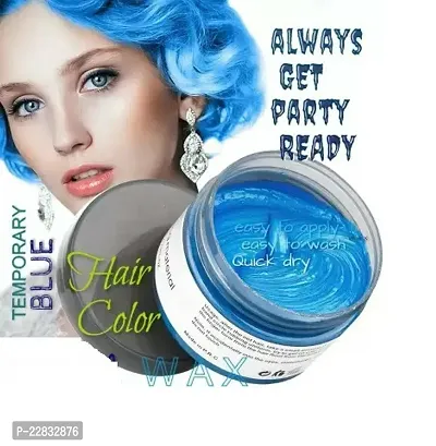 Hair Wax Color Dye Styling Cream Mud (Blue)-thumb0