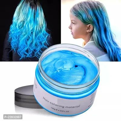 Hair Wax Color Dye Styling Cream Mud (Blue)