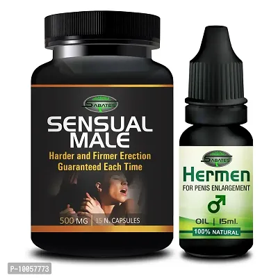 Sensual Male  Hermen Sex Capsule For Men Sex Oil Sexual Oil Massage Gel Sexual Capsule | Increase Sex Time  Power  Long Time Power Male Sex Enhancement For 9 Inches Orgasm (Zero Side Effects)-thumb2