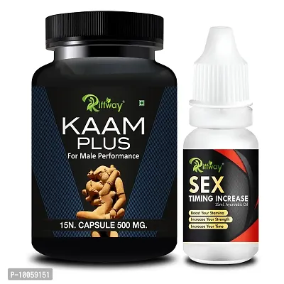 Kaam Plus Sexual Capsule With Sensual Combo Long Time Sex Capsule Sexual Oil | Sex Oil For Men Long Time Massage Oil For Men | Ling Capsule Ling Oil | Long Timing Sex Power  For S-E-X Longer Orgasm ( pack Of 2 )-thumb0