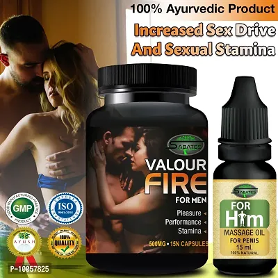 Valour Fire  For Him Sex Capsule For Men Sex Oil Sexual Oil Massage Gel Sexual Capsule | Increase Sex Time  Power  Long Time Power Male Sex Enhancement For 9 Inches Orgasm (Zero Side Effects)-thumb0