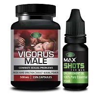 Vigorus Male  Max Shots Sex Capsule For Men Sex Oil Sexual Oil Massage Gel Sexual Capsule | Increase Sex Time  Power  Long Time Power Male Sex Enhancement For 9 Inches Orgasm (Zero Side Effects)-thumb1