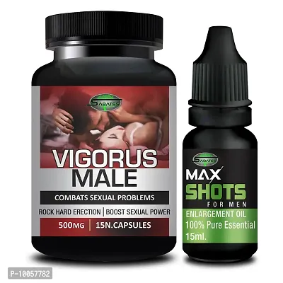 Vigorus Male  Max Shots Sex Capsule For Men Sex Oil Sexual Oil Massage Gel Sexual Capsule | Increase Sex Time  Power  Long Time Power Male Sex Enhancement For 9 Inches Orgasm (Zero Side Effects)-thumb2