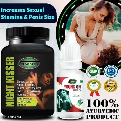 Night Kisser  Young On Sex Capsule For Men Sex Oil Sexual Oil Massage Gel Sexual Capsule | Increase Sex Time  Power  Long Time Power Male Sex Enhancement For 9 Inches Orgasm (Zero Side Effects)-thumb0