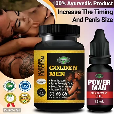 Golden Men  Power Man Sex Capsule For Men Sex Oil Sexual Oil Massage Gel Sexual Capsule | Increase Sex Time  Power  Long Time Power Male Sex Enhancement For 9 Inches Orgasm (Zero Side Effects)-thumb0