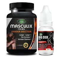 Masculix  Big Disk Sex Capsule For Men Sex Oil Sexual Oil Massage Gel Sexual Capsule | Increase Sex Time  Power  Long Time Power Male Sex Enhancement For 9 Inches Orgasm (Zero Side Effects)-thumb1