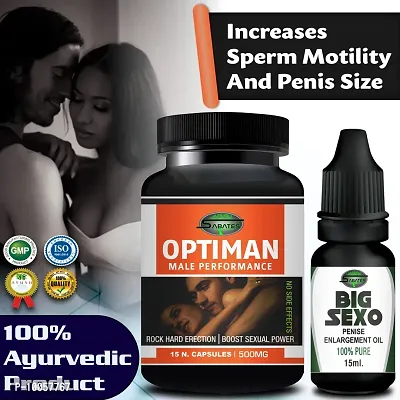 Optiman  Big Sexo Sex Capsule For Men Sex Oil Sexual Oil Massage Gel Sexual Capsule | Increase Sex Time  Power  Long Time Power Male Sex Enhancement For 9 Inches Orgasm (Zero Side Effects)-thumb0