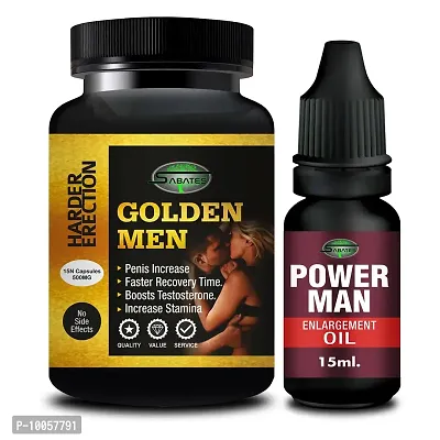 Golden Men  Power Man Sex Capsule For Men Sex Oil Sexual Oil Massage Gel Sexual Capsule | Increase Sex Time  Power  Long Time Power Male Sex Enhancement For 9 Inches Orgasm (Zero Side Effects)-thumb2