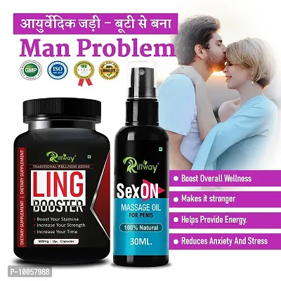 Ling Booster Men's Health Sexual Product | Sex Oil Sex Time Capsule Sex Capsule | Sexual Capsule Sexual Oil | Longer Size Orgasm |Reduce Sexual Disability For More Strength (100% Ayurvedic)-thumb0