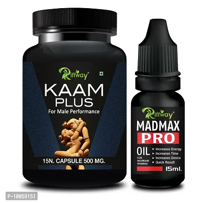 Kaam Plus Sexual Capsule With Sensual Combo Long Time Sex Capsule Sexual Oil | Sex Oil For Men Long Time Massage Oil For Men | Ling Capsule Ling Oil | Long Timing Sex Power  For S-E-X Longer Orgasm ( pack Of 2 )-thumb2