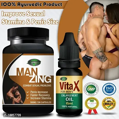 Man Zing  Vita X Sex Capsule For Men Sex Oil Sexual Oil Massage Gel Sexual Capsule | Increase Sex Time  Power  Long Time Power Male Sex Enhancement For 9 Inches Orgasm (Zero Side Effects)-thumb0