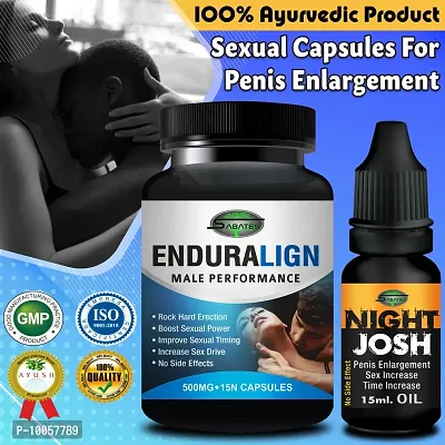 Enduralign  Night Josh Sex Capsule For Men Sex Oil Sexual Oil Massage Gel Sexual Capsule | Increase Sex Time  Power  Long Time Power Male Sex Enhancement For 9 Inches Orgasm (Zero Side Effects)-thumb0