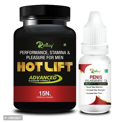 Hot Lift Sexual Capsule With Pen-is Combo Long Time Sex Capsule Sexual Oil | Sex Oil For Men Long Time Massage Oil For Men | Ling Capsule Ling Oil | Long Timing Sex Power  For S-E-X Longer Orgasm ( pack Of 2 )-thumb0