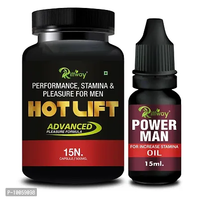 Hot Lift Sexual Capsule With Power Men Combo Long Time Sex Capsule Sexual Oil | Sex Oil For Men Long Time Massage Oil For Men | Ling Capsule Ling Oil | Long Timing Sex Power  For S-E-X Longer Orgasm ( pack Of 2 )-thumb0