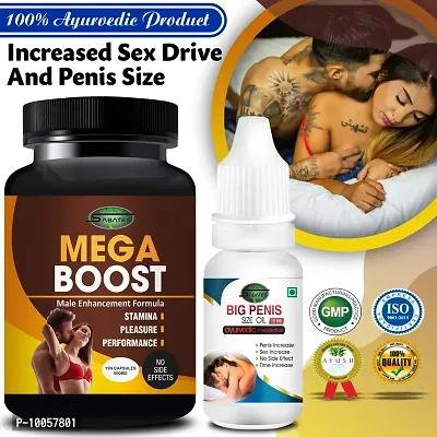 Mega Boost  Big Penis Sex Capsule For Men Sex Oil Sexual Oil Massage Gel Sexual Capsule | Increase Sex Time  Power  Long Time Power Male Sex Enhancement For 9 Inches Orgasm (Zero Side Effects)-thumb0