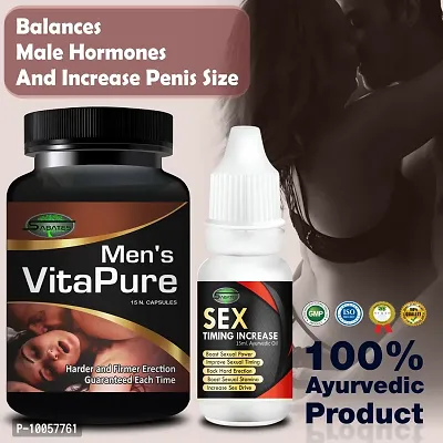 Mens Vitapure  Big Disk Sex Capsule For Men Sex Oil Sexual Oil Massage Gel Sexual Capsule | Increase Sex Time  Power  Long Time Power Male Sex Enhancement For 9 Inches Orgasm (Zero Side Effects)-thumb0