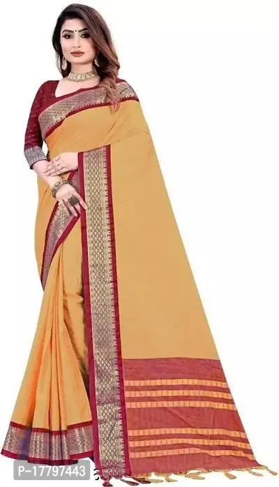 Traditional Wear Handloom Weaving Khadi Silk Saree with Contrast Pallu and  Blouse | Exotic India Art