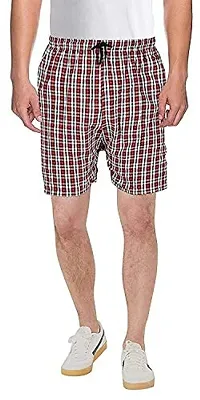 AAVUN Traders Men's Cotton Checkered Printed Boxers, Shorts/Blue, Red and Yellow (Pack of 3) (Colors & Print May Vary)(XX-Large)-thumb2
