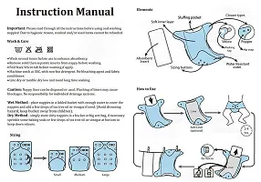 Kokal Washable And Usable Cloth Diapers,Adjustable Size (Green) With 1 Black Insert-thumb2
